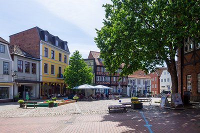 Blick auf den Altstädter Markt in der Rendsburger Altstadt